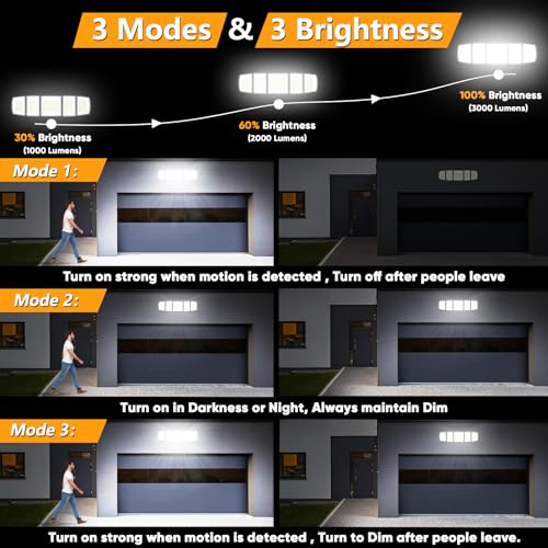 Image of Solar Lights Outdoor Waterproof Motion Sensor - 3000 Lumens 5-Head Adjustable Solar Flood Light, IP65 Waterproof Solar Security Light for Yard, Garage, Driveway, Garden (With Remote Control, 2)