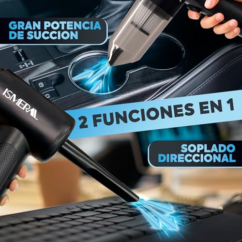 Miniatura 3 de Super Aspirador De Mano, 26000pa , 2 En 1 Soplador- Aspirador Coche 7 Boquillas Aspiradora De Mano Sin Cable , Para Coche Oficina Hogar Cocina Pelo De Mascota, Aspirador Coche Potente Recargable