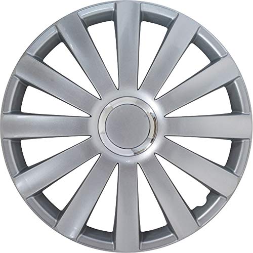 CCI IWC448-15S 15 Inch Clip On Silver Finish Hubcaps - Pack of 4