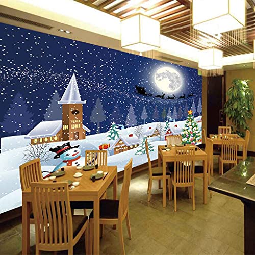Affiche murale géante igloo Noël papier peint moderne 3D - 4