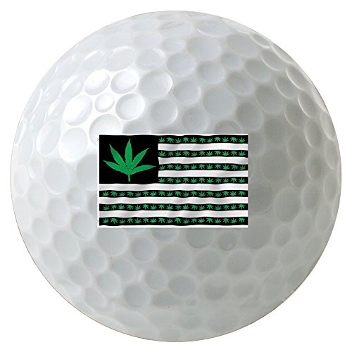 Debbie's Designs Weed Flag 420 Green 3-Pack Printed Golf Balls