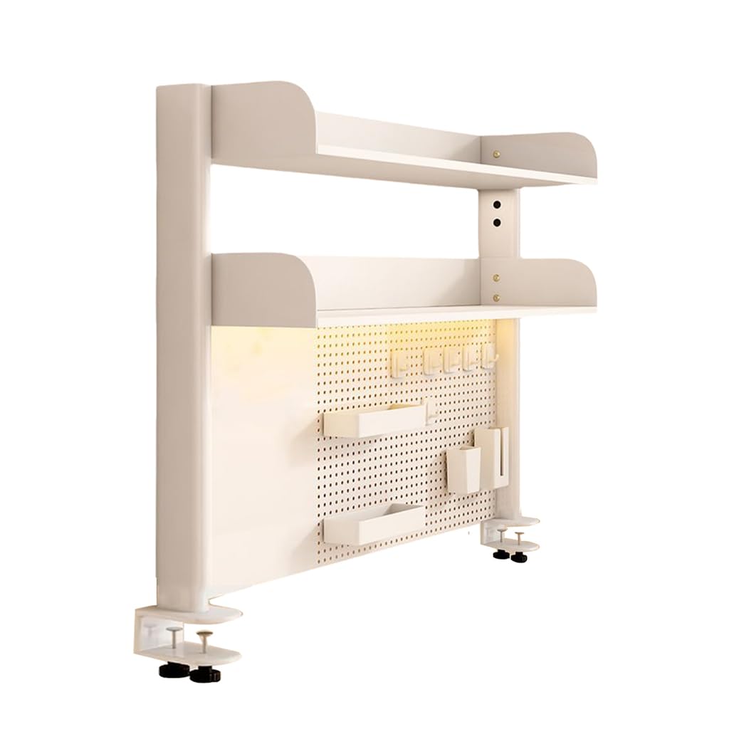 Rallonge de bureau blanche 60x20x95 cm avec pince serrage