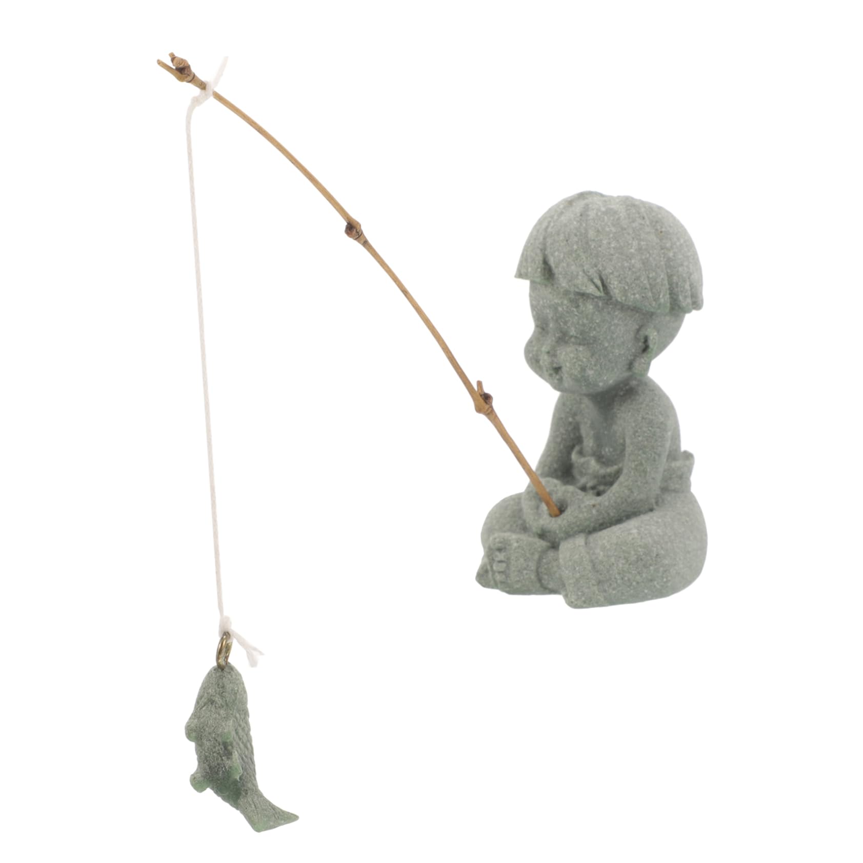 ULTECHNOVO 5 Pièces Ornements De Pêche pour Enfants Décoration De Nage De Poisson Créatures Décorations D'aquarium Faux De Plein Air Accessoires Petit Décor De Pêcheur Grès