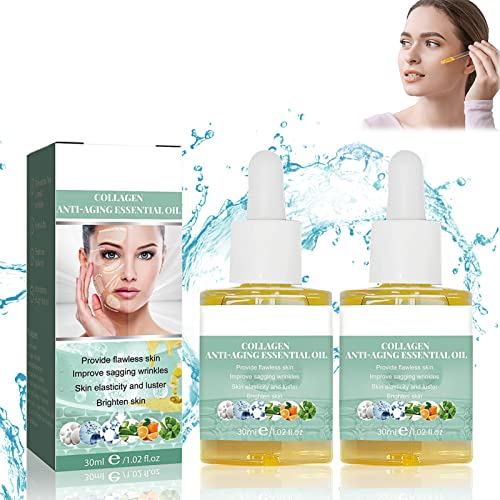 Suero Facial de Colágeno, Acido Hialuronico Vitamina C, Serum Antiarrugas, Serum Facial Hialurónico Antienvejecimiento Suero Colágeno, Sueros Elasticidad Hidratante Reafirmante 30ml*2