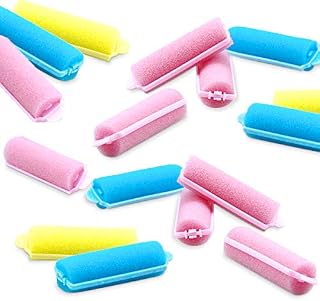 36 Pieces Foam Sponge Hair Rollers, Soft Curlers for Short Hair, Mini Roll Curl Artifact, Hair Styling Curlers for Women and Girls DIY Hairdressing, 20mm (Pink, Yellow, Blue)