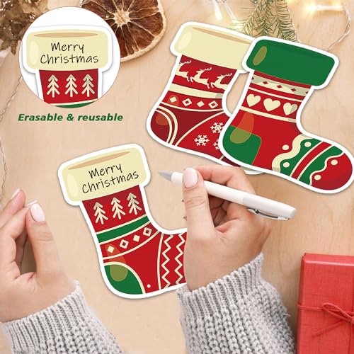 Image of 45PCS Christmas Stocking Cutouts for Bulletin Board Decoration, Christmas Socks Paper Cut-Outs Stocking Cut Outs for Christmas Party Home School Classroom Bulletin Board Decorations