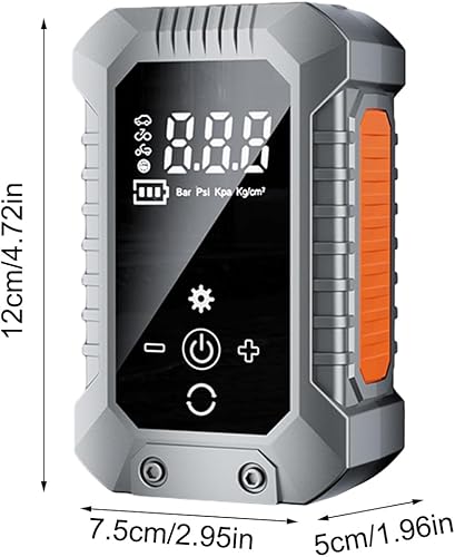 Miniatura 2 de Portable Air Pump, Car Tire Compressor with Digital Pressure Gauge, Compact Inflator for Bike Sedan SUV, Balls and Toys, Small Emergences Air Pump,