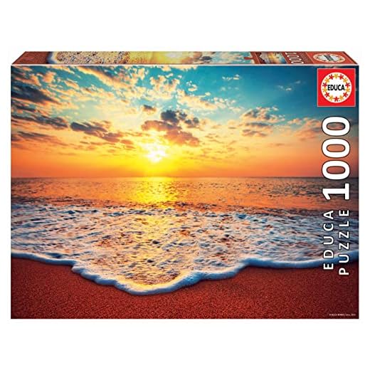 Educa Atardecer en la Playa. Puzzle de 1000 Piezas. Ref. 19024, Multicolor