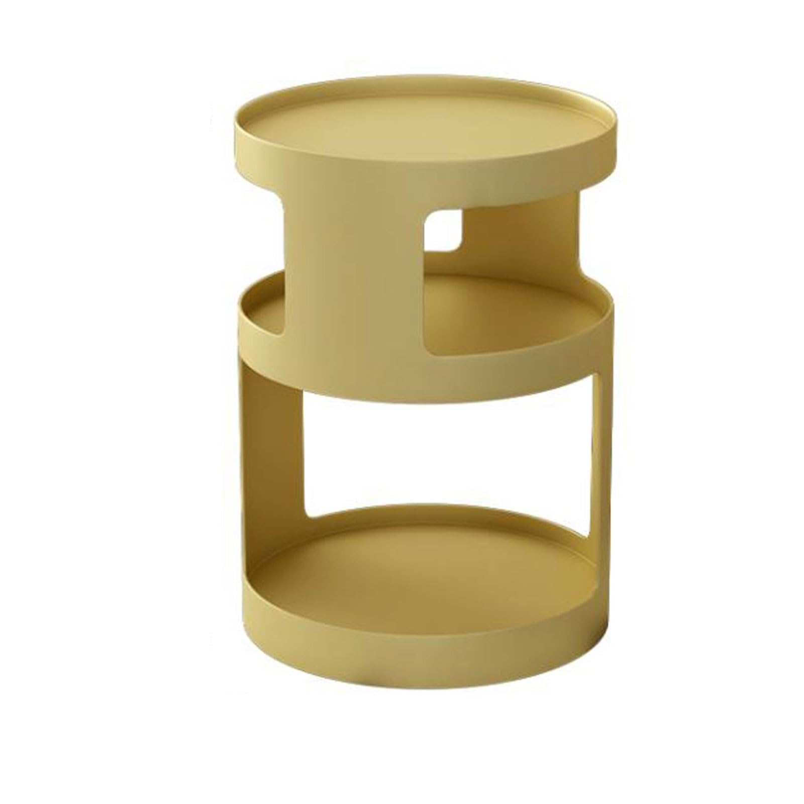 eexbz Sofa Metal Nightstand End Table with Open Storage, Side Sofa Table Accent Furniture for Living Room Bedroom, Small Coffee Table Cocktail Table Sofas for Living Room(Yellow)