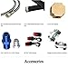 Turbo Oil Feed Line Oil Drain Return Line Complete Kit for T3 T4 T3/T4 T70 T66 Silver Tubing&Red/Blue Connectors Kit Universal