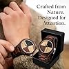 Men's Wooden Watch with Multicolour Natural Wood Dial – Lightweight Adjustable Wood Strap – Japanese Quartz Movement – Gift Box Included – Unique Handmade Style for Everyday Wear & Gifting #3