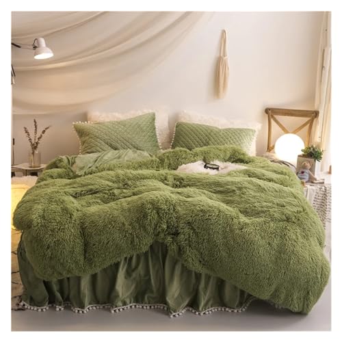 Housse de couette en velours vert pour des nuits d'hiver chaleureuses