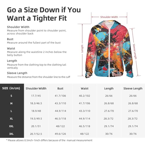 UPF 50+ Sun Protection Hoodie for Men Women Bright Colors Long Sleeve Rash Guard Fishing Hiking2