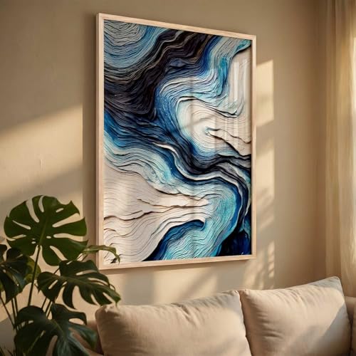 Image of kotart Abstract WALL Framed Painting | Big Aesthetic WALL Framed Paintings for Living Room Bedroom Wall Decor (13x17 inch)
