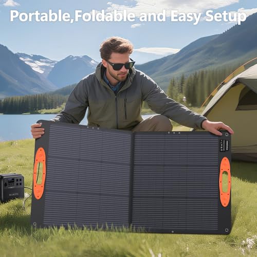 SOKIOVOLA N-Type 16BB 110W Portable Solar Panel for EF/Jackery/Bluetti/Anker Power Station, 25% High Efficiency ETFE Foldable Solar Panel Charger IP68 Waterproof for Outdoor Camping RV by SOKIOVOLA - Image 3