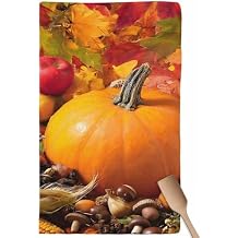 Kitchen Towels Autumn Harvest Farm Pumpkin Dish Towels-1 Pack,Highly Absorbent Tea Towel with Hanging Loop,Thanksgiving Fall Fruits Soft Hand Towels for Drying and Cleaning Dishes
