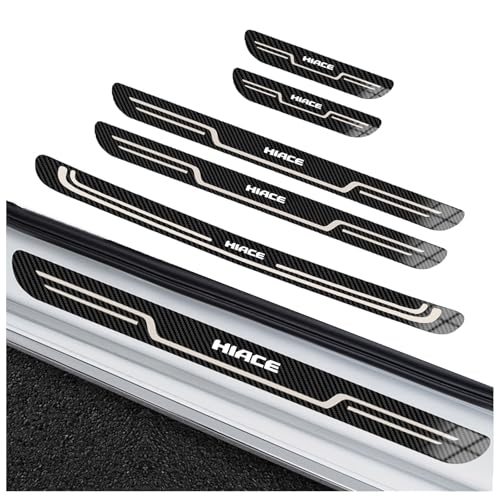 MailiMy 車用 サイドステップガード,ハイエース Hiace に適しサイドモール ドアステッププレート スカッフプレート ドアガードステッカー 304ステンレス材質を採用 車体を保護 踏まれたり引っかかれたりするのを防止 独特なカーボンファイバー調デ