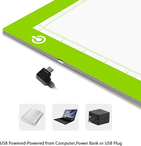 Miniatura 117 de LitEnergy Kit de almohadilla de luz LED de 9 x 12 pulgadas, tablero de luz alimentado por USB, caja de luz de brillo ajustable con 108 ranuras