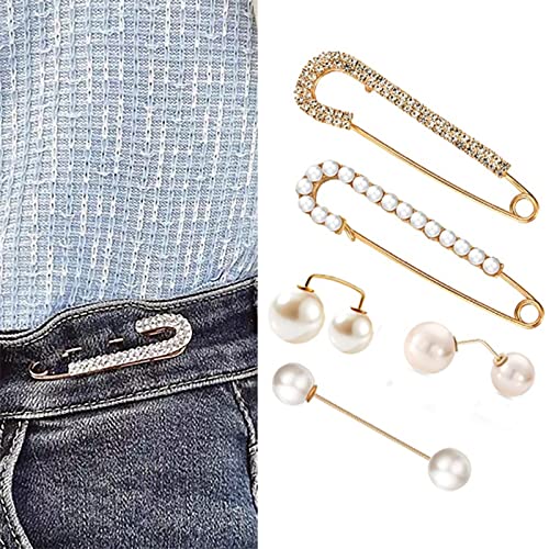 Image of Fashion Pearl Brooch, Sweater Shawl Pearl Pin, Elegant and Fashionable, Enhance your Temperament, Suitable for a Variety of Occasions to Wear