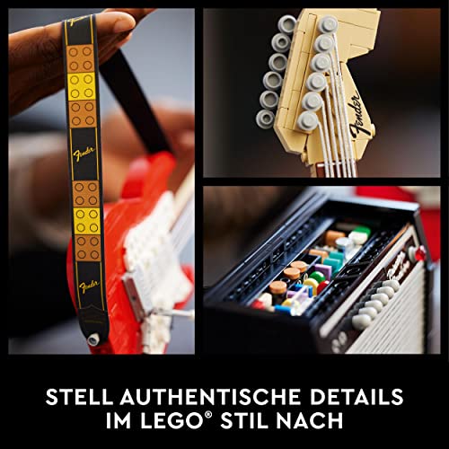 LEGO 21329 Ideas Fender Stratocaster, DIY-Gitarren-Kit, Musikinstrument für Erwachsene mit 65 Princeton Reverb… – Bild 4