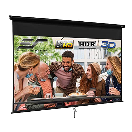 Elite Screens Manual Pull Down Projector Screen 