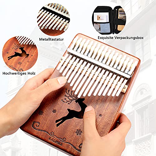Kalimba 17 touches pour pouce avec étui de protection pour apprendre rapidement, Livre de musiques, Instruments de… - Les Beatles, Paul McCartney, John Lennon, RIngo Starr, George Harrison Kalimba 17 touches pour pouce avec étui de protection pour apprendre rapidement, Livre de musiques, Instruments de… – Image 5