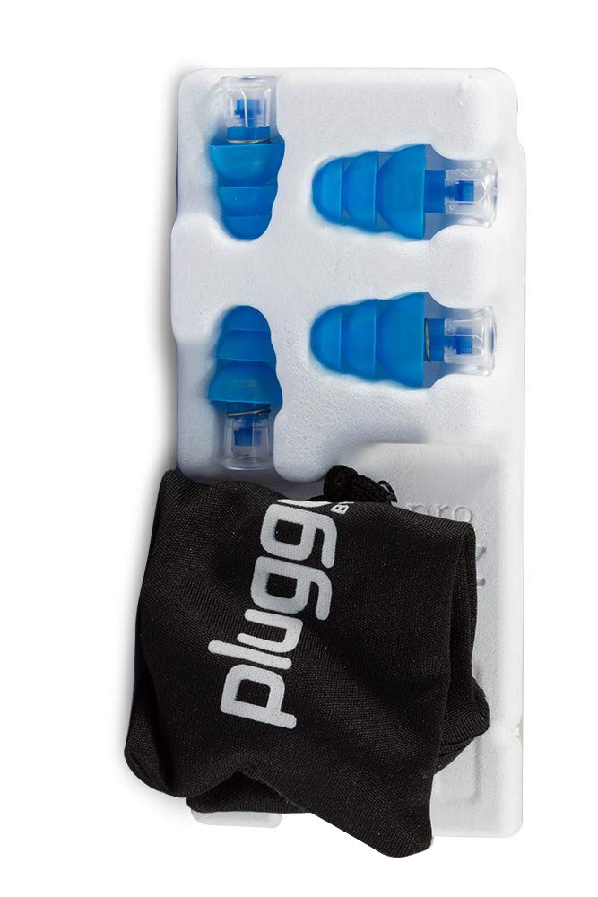 Pluggerz Pro Detect Uni-Fit Ohrstöpsel Doppelpack mit Spezialfilter zum Schutz vor lauten Umgebungsgeräuschen beim Arbeiten, inkl. Kordel und Befestigungsclip, weiches Silikon, detektierbar