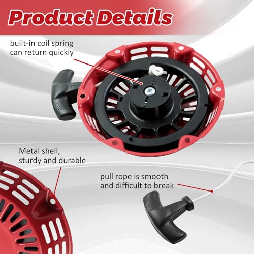 WOTIAN GX160 Pull Start Assembly Compatible with Honda GX120 GX200 5.5HP 6.5HP Engine Replacement Parts 28400-Z4M-306ZB 27400-Z1T-702 Recoil Starter (Curved Steel Rod Pawls) by WOTIAN - Used condition - Image 7