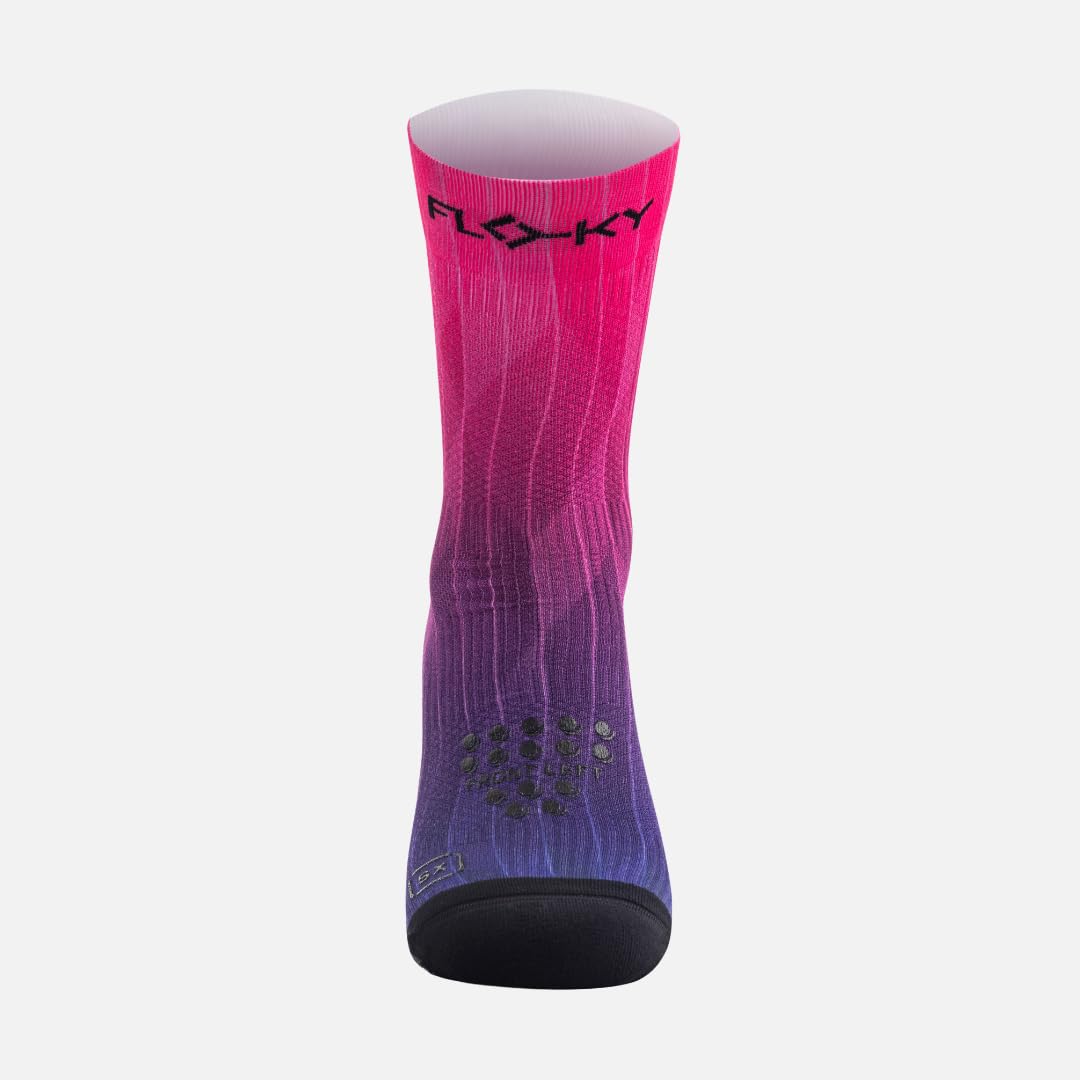 FLOKY S-Mash 3D Calcetines Padel Biomecánicos Calcetín Tenis y Padel Antideslizante Tobillo Estabilizado Protector del tendón de Aquiles Soporte de Plantilla para Comodidad y Recuperación