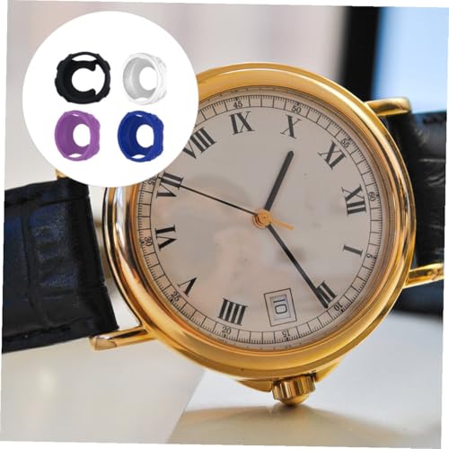 Funda protectora de silicona para reloj Forerunner marco resistente flexible azul negro 6