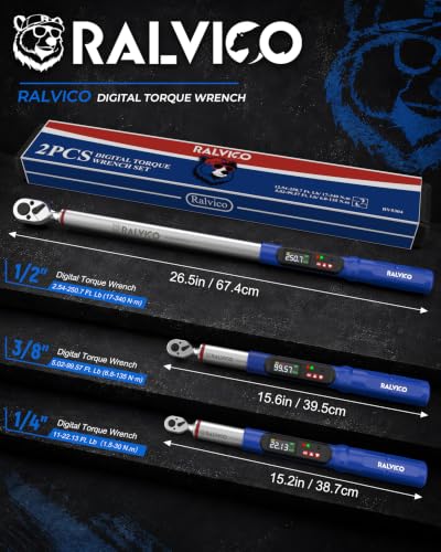 RALVICO Digital Torque Wrench 3/8