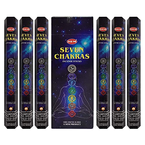 Hem 7 Chakra Incense Sticks Agarbatti Masala Quality Incense Hand Rolled In India For Healing Meditation Yoga Relaxation Prayer Peace (6) #TOP2