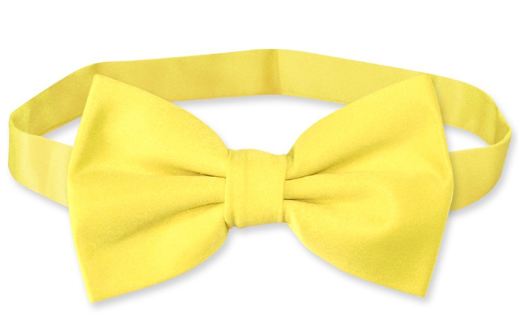 Vesuvio Napoli BOWTIE Solid GOLDEN YELLOW Color Men's Bow Tie for Tuxedo or Suit