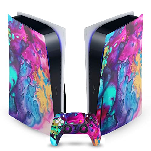 Sticker Vinyle PS5 Turquoise Mai Autumn pour Salon Design