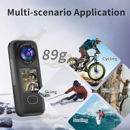 Image of 4K Action Camera, 3.5Hrs Battery Life Body Camera Hands-Free Recording, IPX6 Waterproof Portable Vlogging Camera with 1.4 inch HD Screen, Video Recorder with WiFi for Travel, Cycling, Motorcycle, Bloggers