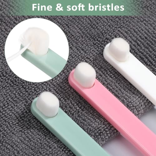 Image of Pet Oral Cleaning Toothbrush Set - Soft Bristle Toothbrushes for Cats Dogs and Rabbits - Care for Sensitive Teeth - 3 Pack
