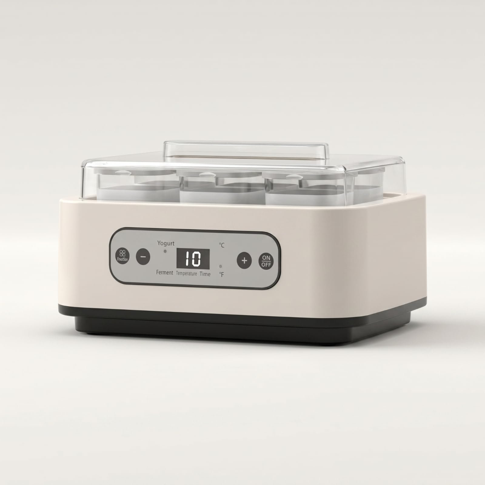 predolo Yogurtera Digital Enchufe Europeo Fermentador Yogur con Temperatura Ajustable Tapa Transparente
