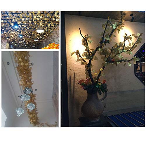 Nice Purchase 12Pcs 6.5Feet Artificial Leaf Vine Wired Gold Leaf Garland Ivy Silk Greenery For Wedding Home Office Decoration (Grape Leaf) #TOP4