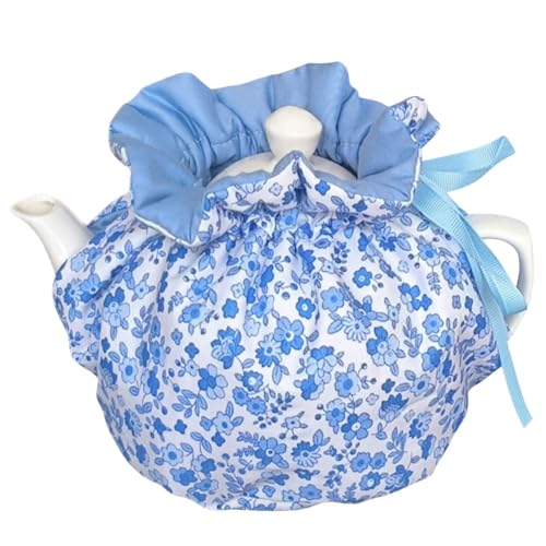 Image of JOONOR Tea Cosy - Cotton Printed Tea Cosy, Vintage Floral Dust Cover for Kitchen Tea Pot, Breakfast Warmer, Insulation and Keep Warm, Color#12