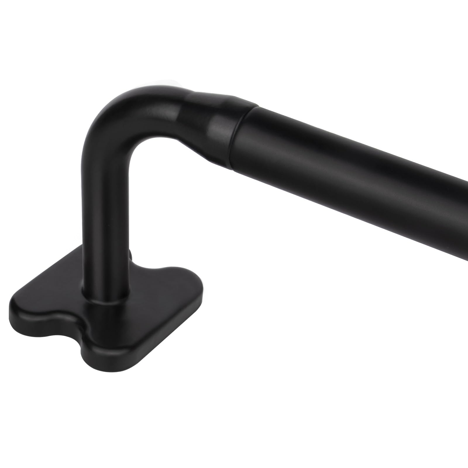 Blackout Curtain Rods for Windows 35 to 60 Inch, USFOOK Black Wrap Around Curtain Rod, 6/8 Inch Room Darkening Drapery Rods