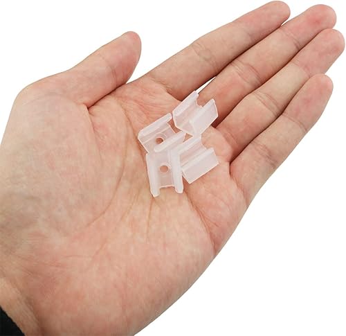 Miniatura 6 de 80 clips de tira de luz LED, tira de luz flexible, tarjeta de fijación con tornillos para 8-10 mm (0.31"-0.39") de ancho tira de luz impermeable