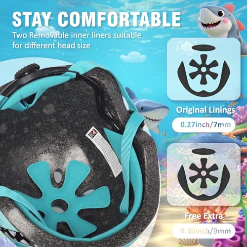 Image of Kids Toddler Bike Helmet, Adjustable and Multi-Sport for Child Boys and Girls, 2 Sizes