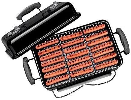 Duke Grills Omaha Go Anywhere Portable Charcoal Grill With Lid - Mini Table Top Grill For Camping, Boat, Tailgate, Bbq - Sturdy Steel Design - Foldable Legs - 6 Burgers, 4 Dogs #TOP4