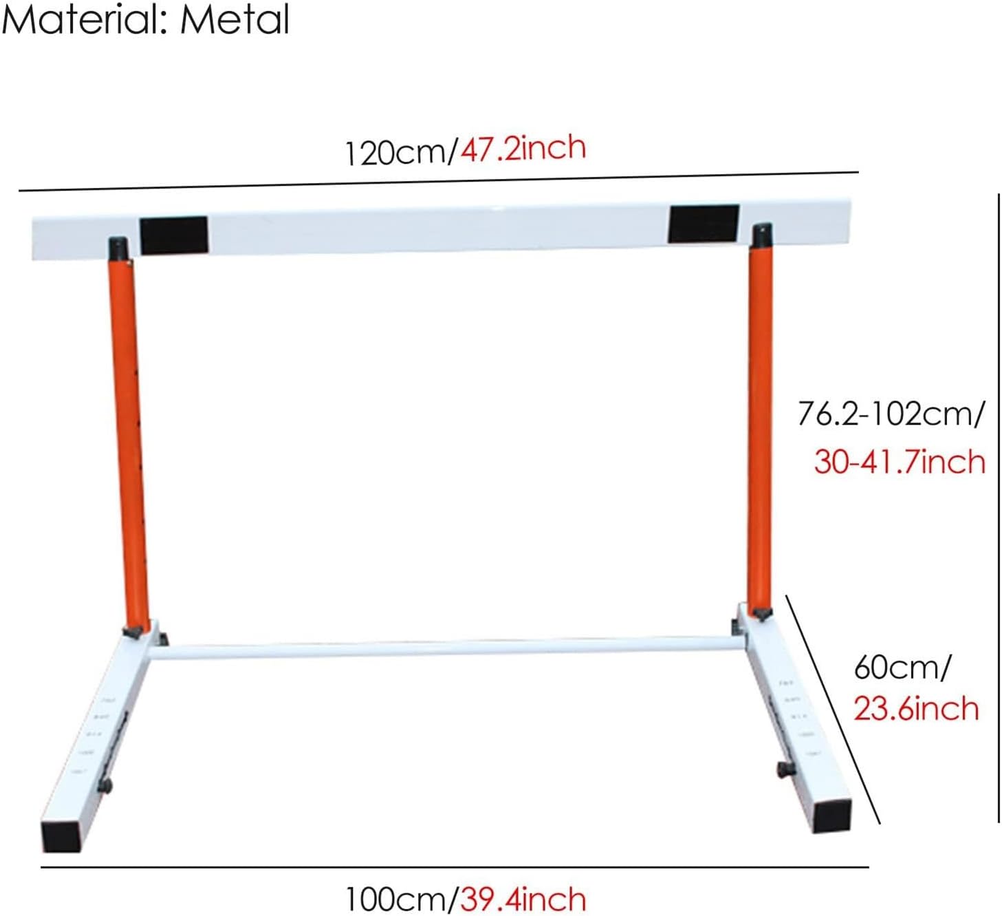 Sports Speed Training Hurdle- Portable Plyometric Equipment Agility Hurdles with Adjustable Heights of 30 Inches to 42 Inches (1/5/10 Pack) Easy to Use