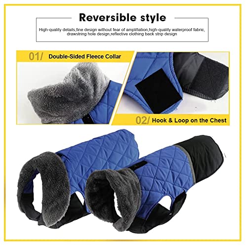 Emust Dog Coat For Winter, Waterproof Dog Jackets For Cold Weather With Fleece Collar, Reversible Puppy Clothes For Small Dog Clothes For Dogs, S #TOP3