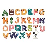 ibasenice 26 Stücke Pädagogische Tiere Wand Alphabet Buchstabieren Abc Baden Englisch Schaum Tier für Cartoon Magnetische Fenster Aufkleber Zeit Badezimmer Spielzeug Spielzeug Frühe Eva