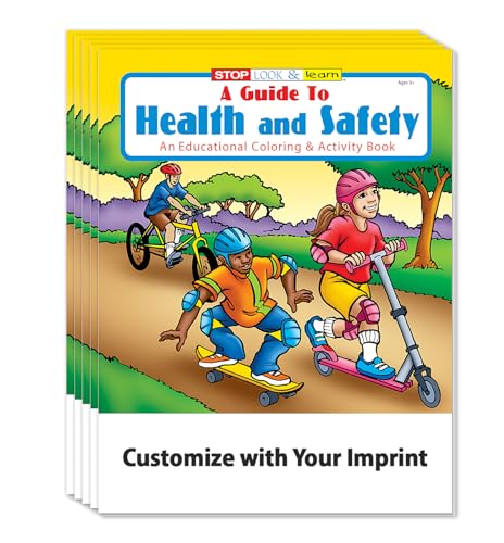 ZOCO – Health and Safety – Custom Promotional Coloring & Activity Books for Kids (250 Bulk Pack, Without Crayons) – Educational Wellness Activities for Ages 3+