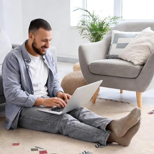 Image of FGZ Mens Crew Socks Breathable Cotton Soft Casual Thin Socks for Work,Sport & Everyday Wear,5 Pairs