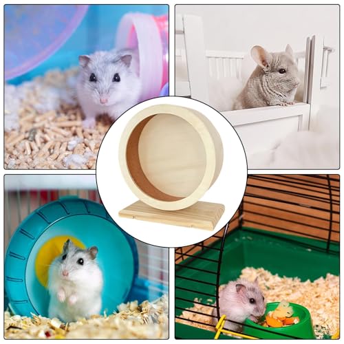 Roue pour hamster silencieuse en bois pour préserver votre sommeil - 5