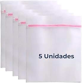 Kit 10/5 Sacos para Lavar Roupa 30x40cm - Zíper Reforçado | Sacos para Máquina | Saquinho de Roupas Delicadas, Protetor Anti-Fiapo | Kit Lavanderia Reutilizável | Premium MyBrins (5 unid)
